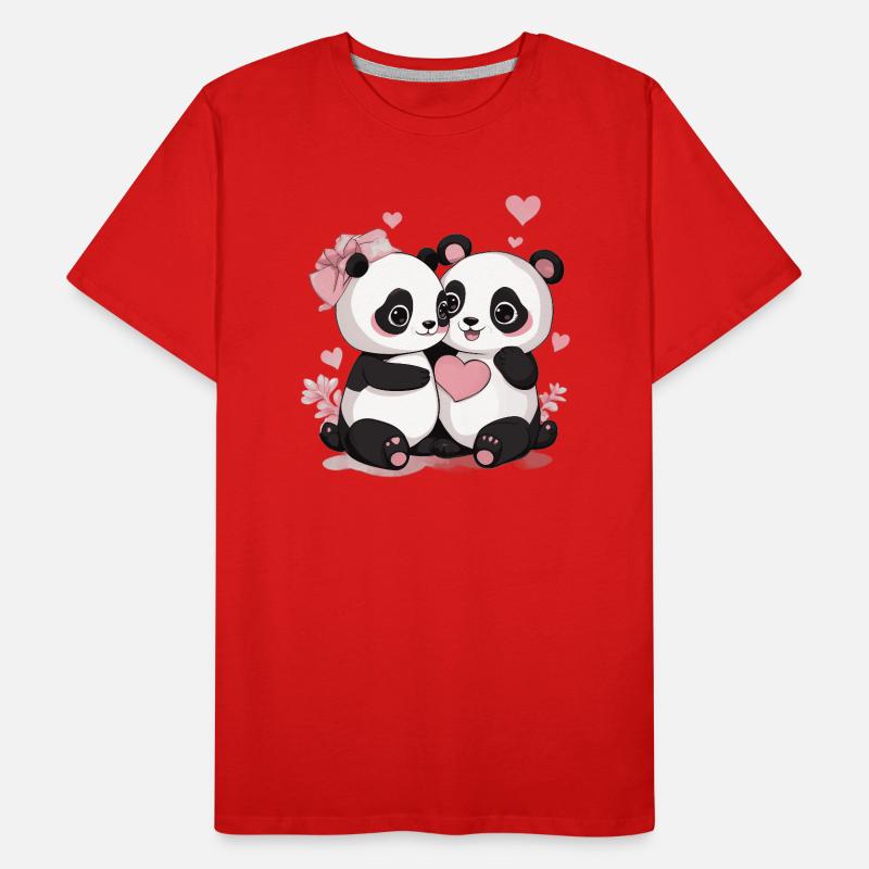 Sois mon panda de la Saint-Valentin T-shirt bio Premium Homme