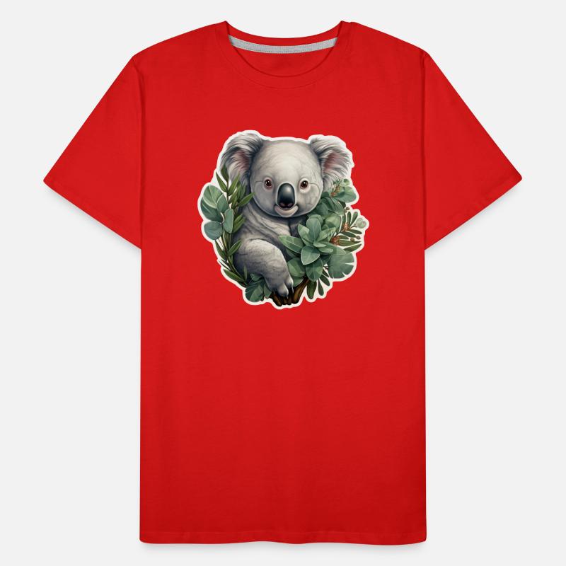 Koala with eucalyptus Men's Premium Organic T-Shirt