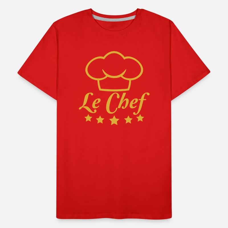 5 star chef's hat Le Chef Kitchen Master Men's Premium Organic T-Shirt