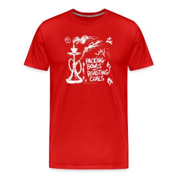 Amateurs de chicha Lifestyle Design - T-shirt bio Premium Homme - rouge - Devant - Damien (186cm)
