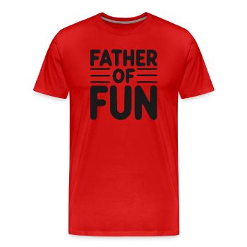 Vater des Spaßes - Männer Premium Bio T-Shirt - Rot - Vorne - Damien (186cm)