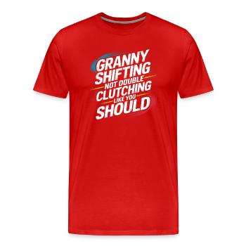 Parfait pour les fans de technologie automobile à l’ancienne - T-shirt bio Premium Homme - rouge - Devant - Damien (186cm)
