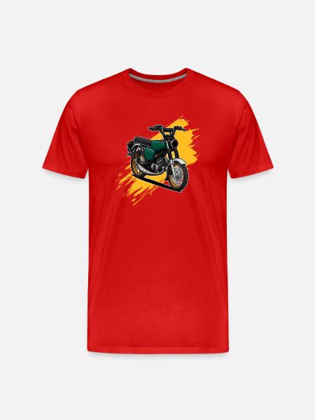 S51 (green) // Illustration - Men's Premium Organic T-Shirt - red