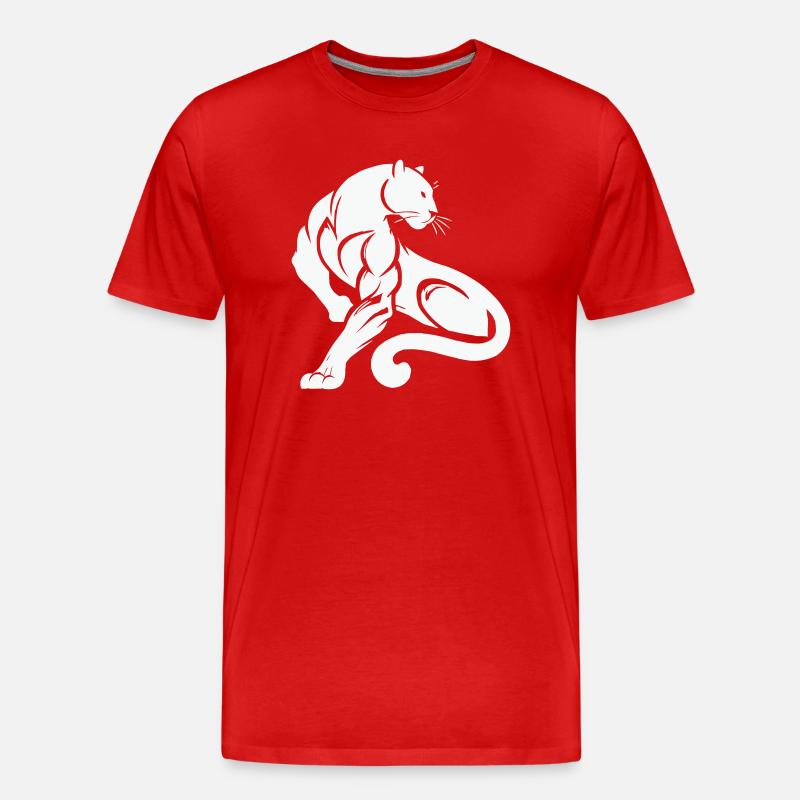 Panthère léopard - T-shirt bio Premium Homme - rouge