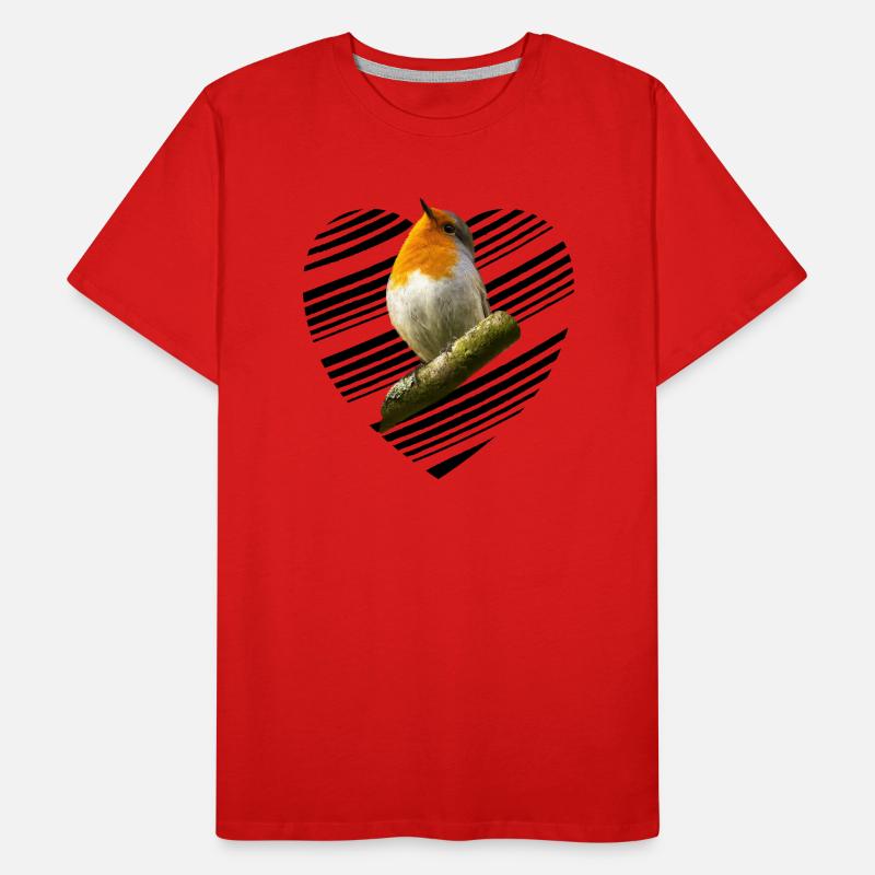 Robin Erithacus rubecula Men's Premium Organic T-Shirt
