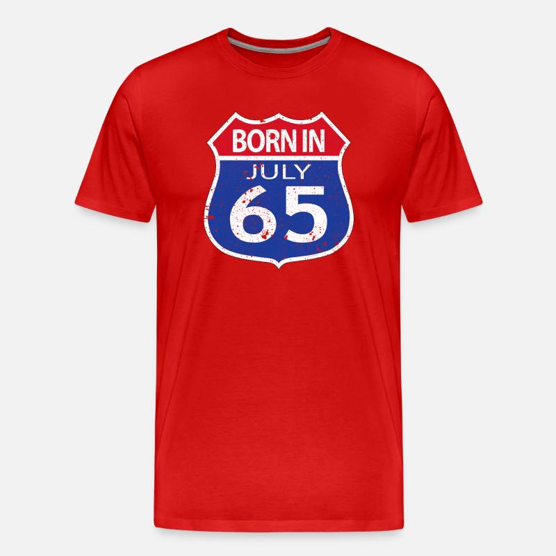 Geboren im Juli 1965 - Männer Premium Bio T-Shirt - Rot