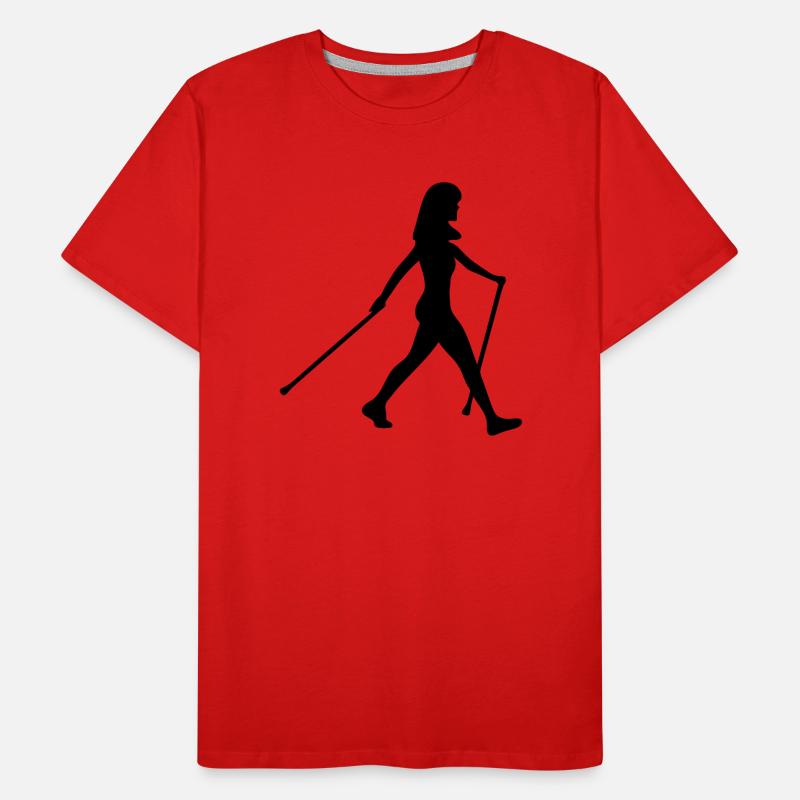 Nordic Walking Männer Premium Bio T-Shirt