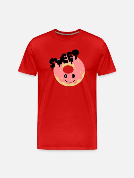 sweet donut - Männer Premium Bio T-Shirt - Rot