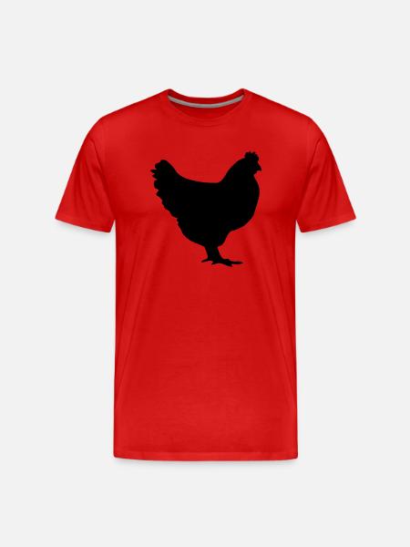 chicken - Men's Premium Organic T-Shirt - red
