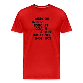 Teacher - teacher - school - closing gift - Men's Premium Organic T-Shirt - red - Front - Damien (186cm)