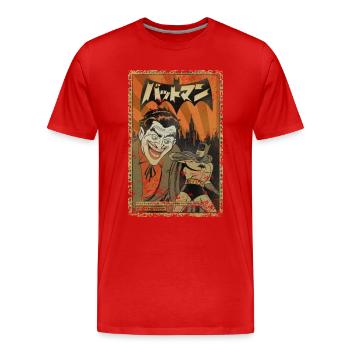 DC Comics Originals Batman Joker En Japonais - T-shirt bio Premium Homme - rouge - Devant - Damien (186cm)