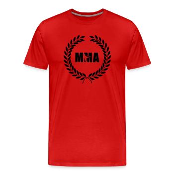 mma - Männer Premium Bio T-Shirt - Rot - Vorne - Damien (186cm)