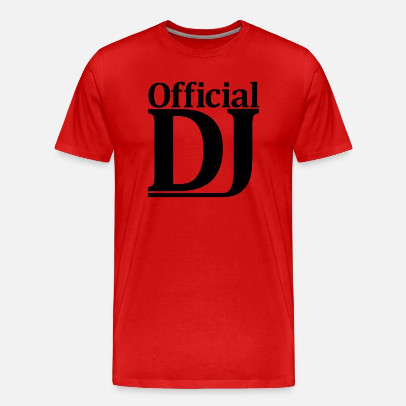 Text Official DJ - Männer Premium Bio T-Shirt - Rot
