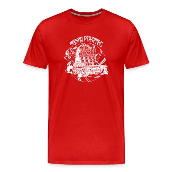 Tekno Nomads Pirate Sound System - T-shirt bio Premium Homme - rouge - Devant - Damien (186cm)
