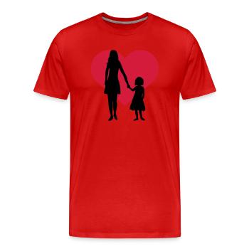 Enfant Fille Maman - T-shirt bio Premium Homme - rouge - Devant - Damien (186cm)