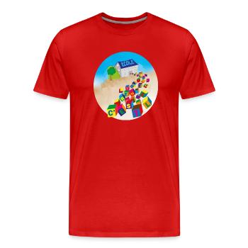 c est la rentrée- rentrée scolaire - T-shirt bio Premium Homme - rouge - Devant - Damien (186cm)