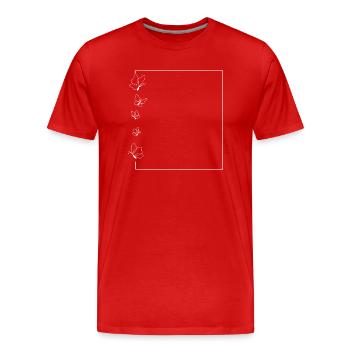 Frame - Men's Premium Organic T-Shirt - red - Front - Damien (186cm)