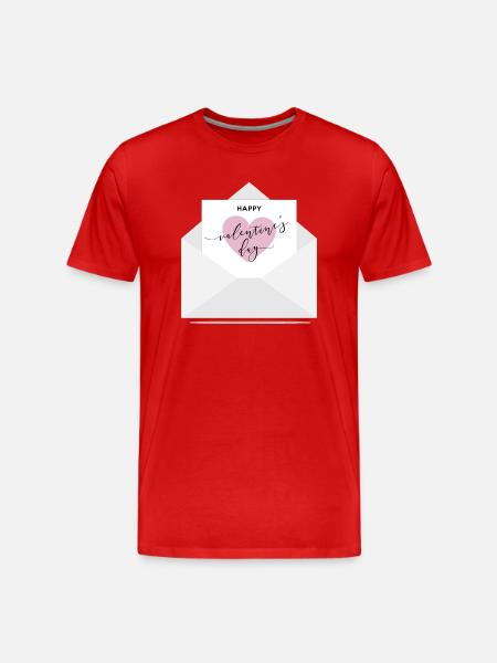 About happy valentine - Men's Premium Organic T-Shirt - red