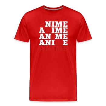 Anime - Men's Premium Organic T-Shirt - red - Front - Damien (186cm)