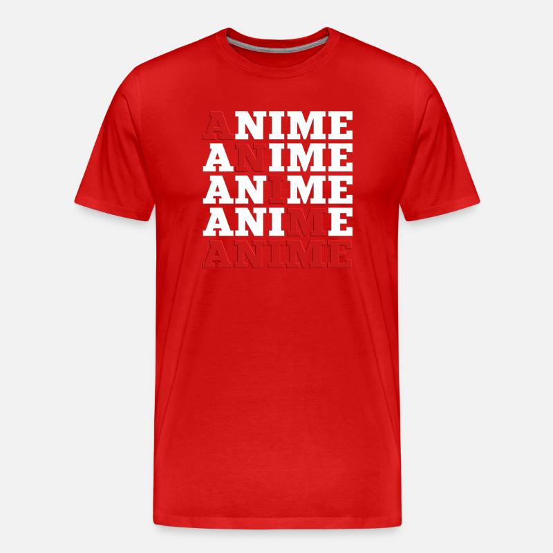 Anime - Männer Premium Bio T-Shirt - Rot