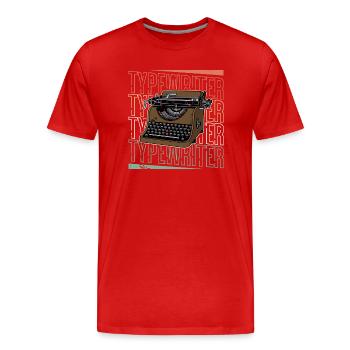 Écriture de livres Classique Roman Schreibmschine - T-shirt bio Premium Homme - rouge - Devant - Damien (186cm)