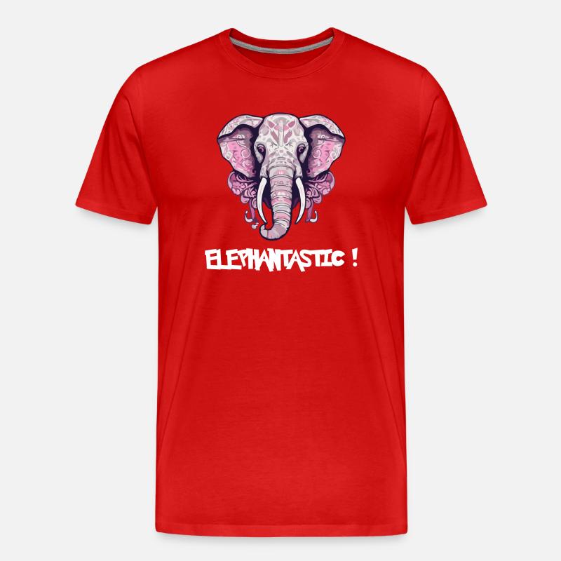 Elephantastic - Men's Premium Organic T-Shirt - red