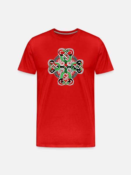 Croix celte grand design - T-shirt bio Premium Homme - rouge