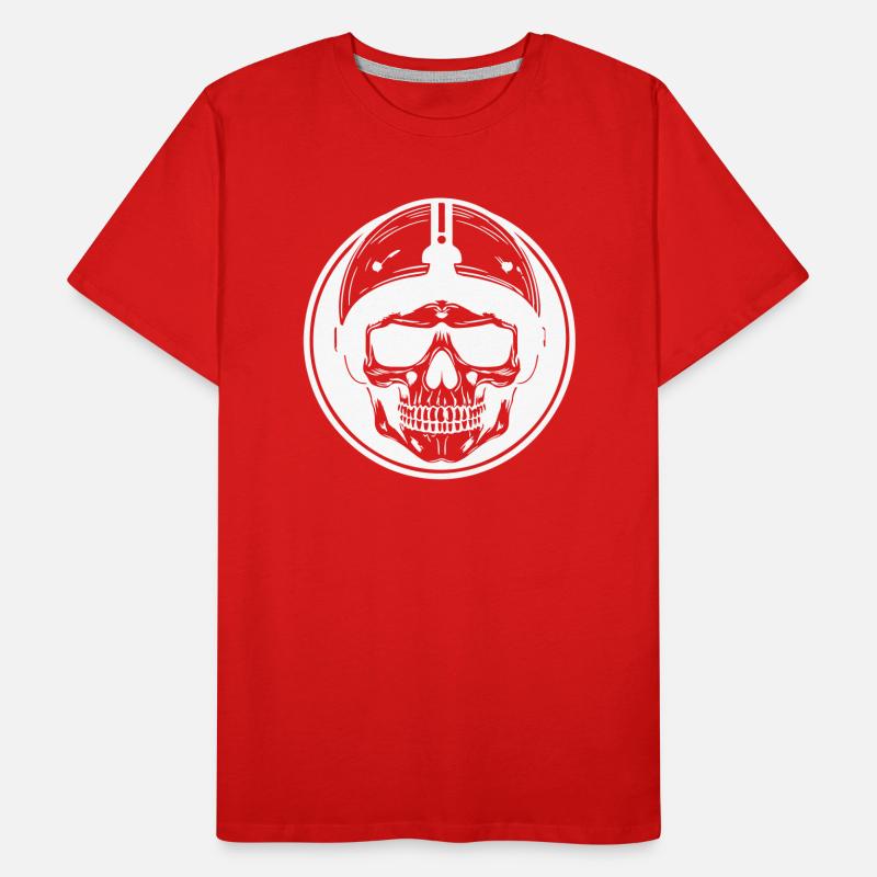 Crâne de motard T-shirt bio Premium Homme