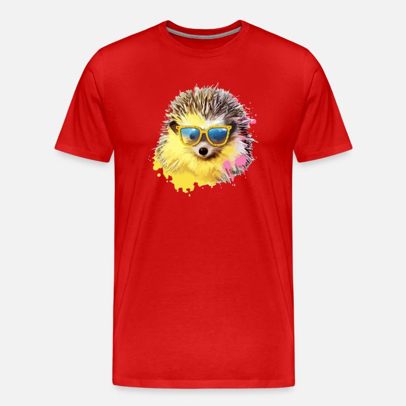 Zizo der Igel - Männer Premium Bio T-Shirt - Rot