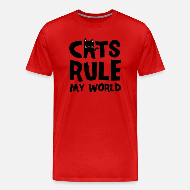 Katze - Männer Premium Bio T-Shirt - Rot