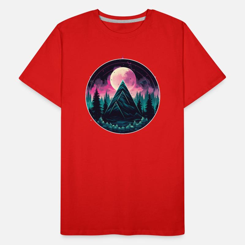 Synthwave Triangles Men's Premium Organic T-Shirt