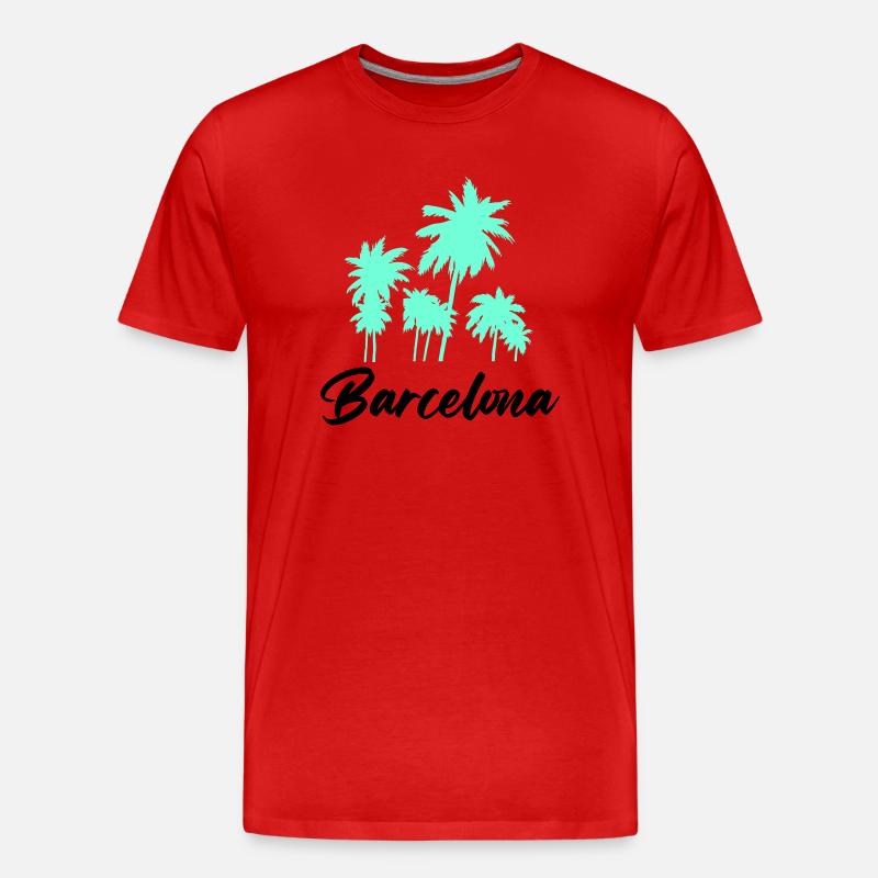 barcelona - Männer Premium Bio T-Shirt - Rot