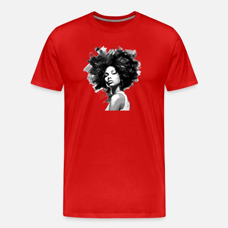 Artistic Black and White - Männer Premium Bio T-Shirt - Rot