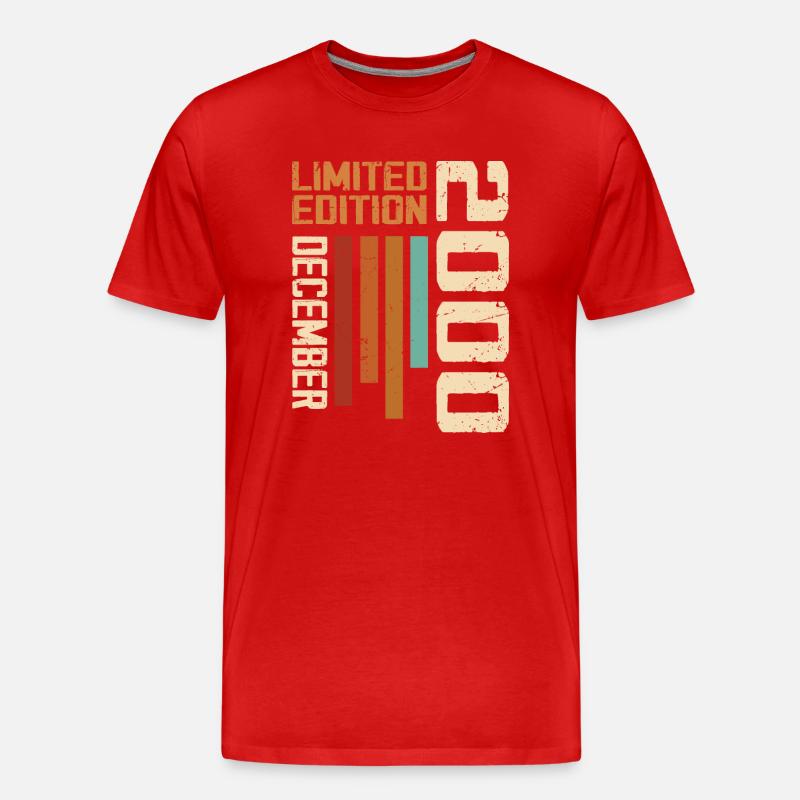 Décembre 2000 - 2000 Décembre - T-shirt bio Premium Homme - rouge