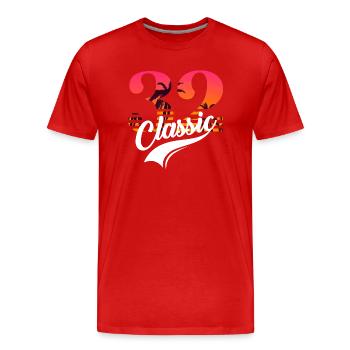 Jahrgang 1932-32-jähriges Jubiläum - Männer Premium Bio T-Shirt - Rot - Vorne - Damien (186cm)