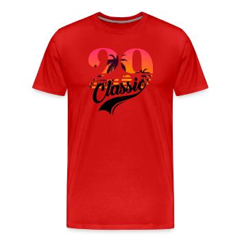 Vintage 1929-29th anniversary - Men's Premium Organic T-Shirt - red - Front - Damien (186cm)