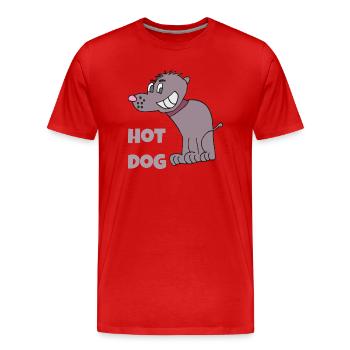 hot dog - Männer Premium Bio T-Shirt - Rot - Vorne - Damien (186cm)