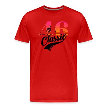 Jahrgang 1946-46-jähriges Jubiläum - Männer Premium Bio T-Shirt - Rot - Vorne - Damien (186cm)