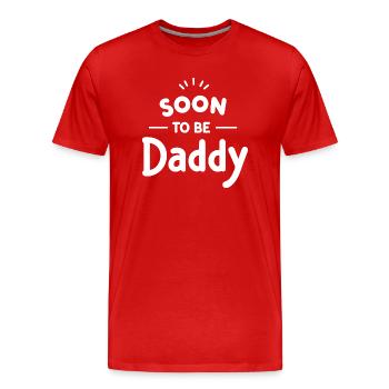 Bald Papa - Männer Premium Bio T-Shirt - Rot - Vorne - Damien (186cm)