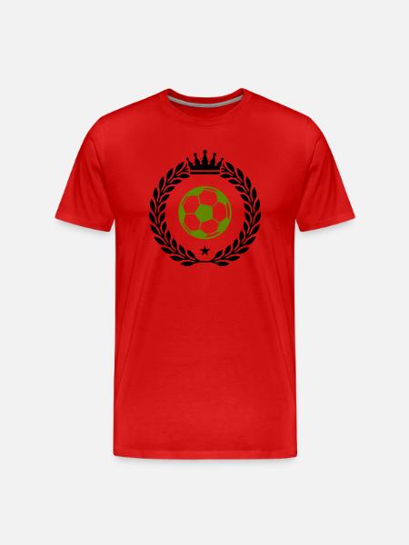fußball wappen - Männer Premium Bio T-Shirt - Rot