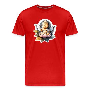 bébé Bouddha - meditation yoga relaxation - T-shirt bio Premium Homme - rouge - Devant - Damien (186cm)