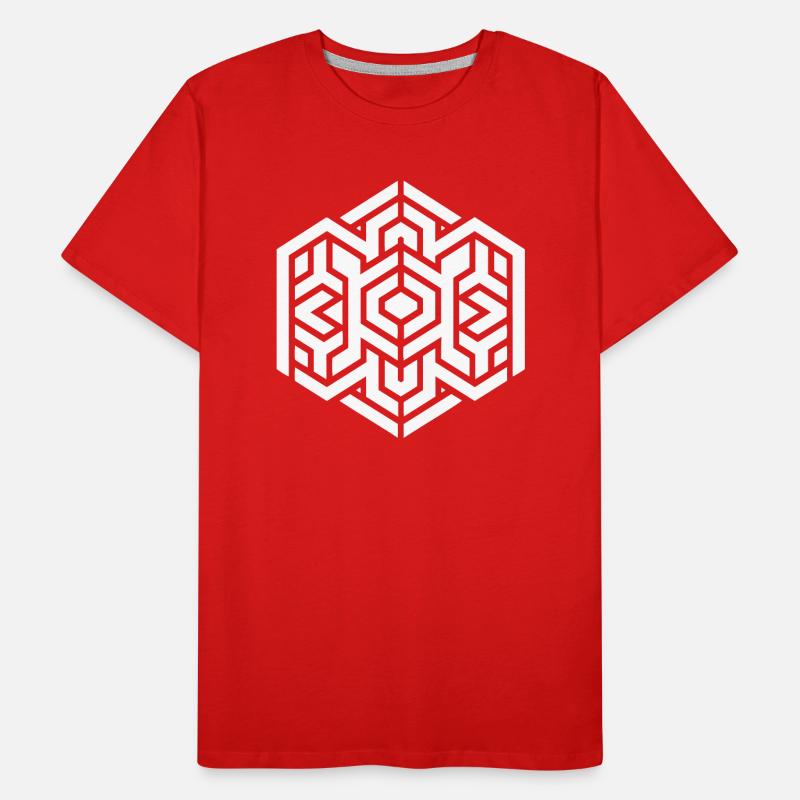 Geometric Hexagon - Abstract pattern Men's Premium Organic T-Shirt