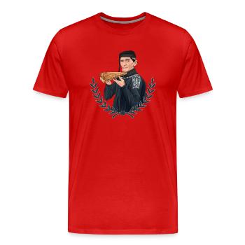 Rieser Grantler // Illustration - Männer Premium Bio T-Shirt - Rot - Vorne - Damien (186cm)