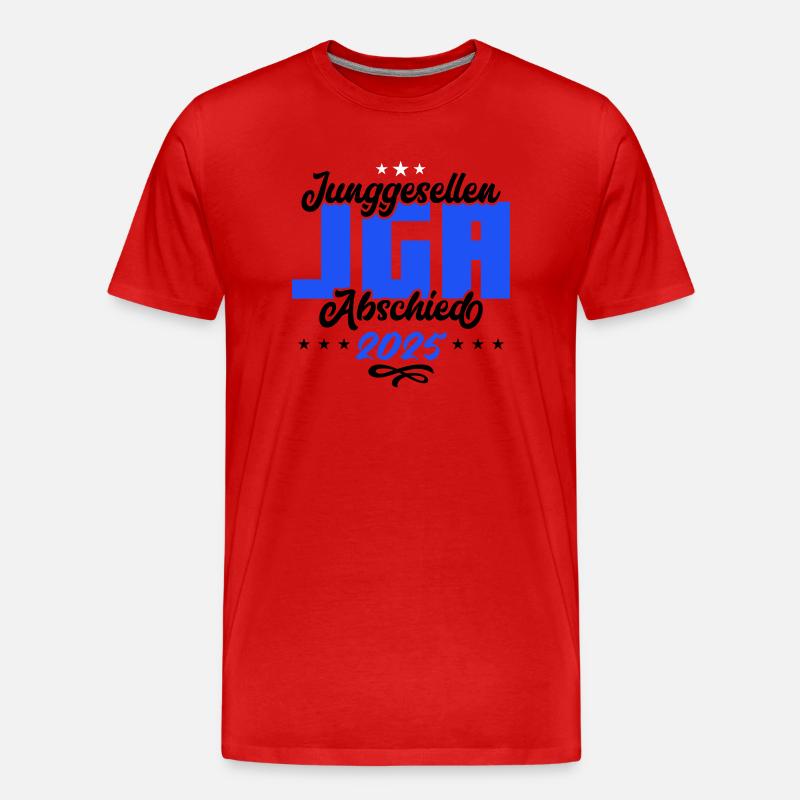 jga junggesellenabschied 2025 - Männer Premium Bio T-Shirt - Rot