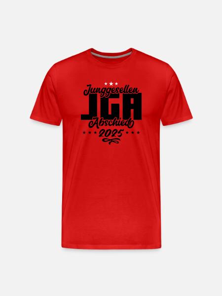 jga junggesellenabschied 2025 - Männer Premium Bio T-Shirt - Rot