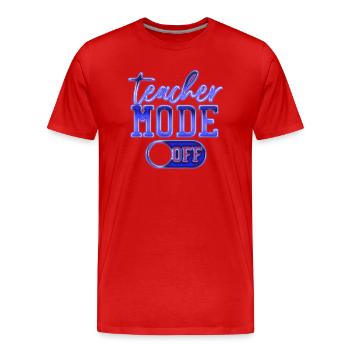 Enseignant, école primaire, enseignement primaire, diplôme d’enseignant - T-shirt bio Premium Homme - rouge - Devant - Damien (186cm)