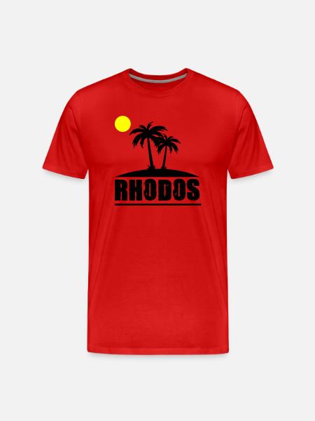 Rhodes - Men's Premium Organic T-Shirt - red