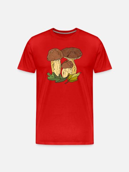 Fungi - Men's Premium Organic T-Shirt - red