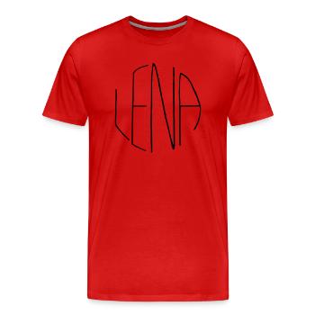 Lena - T-shirt bio Premium Homme - rouge - Devant - Damien (186cm)