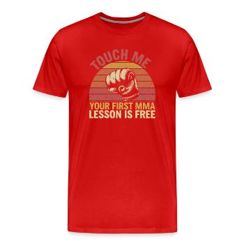 MMA lifestyle for fighters - Men's Premium Organic T-Shirt - red - Front - Damien (186cm)